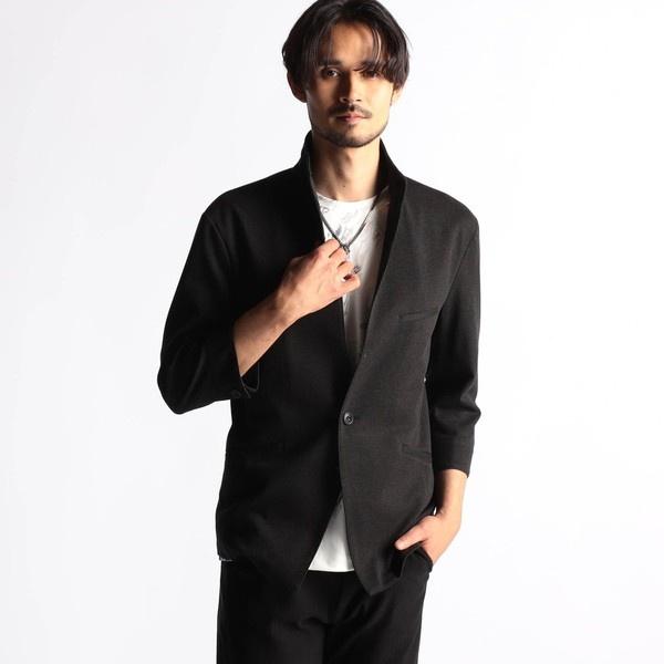 ニコルクラブフォーメン（NICOLE CLUB FOR MEN）/7分袖イタリアンカラージャケット NICOLE CLUB FOR MEN（ニコルクラブフォーメン） 7分袖イタリアン