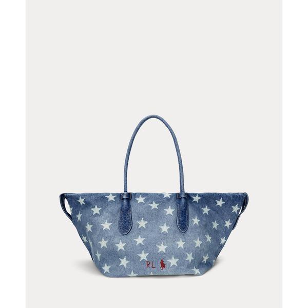 【希少】ポロラルフローレン　デニムフラッグミディアムbellportトート POLO RALPH LAUREN（ポロ・ラルフローレン） フラッグ デニム