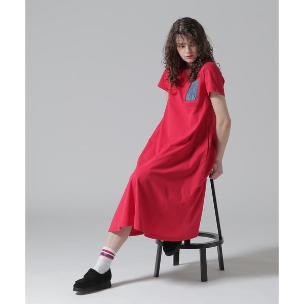 アヴィレックス（AVIREX）/DENIM POCKET FLARE ONEPICE／デニム ポケット フレア ワンピース AVIREX（アヴィレックス） DENIM POCKET FLARE ONEPICE／デニム