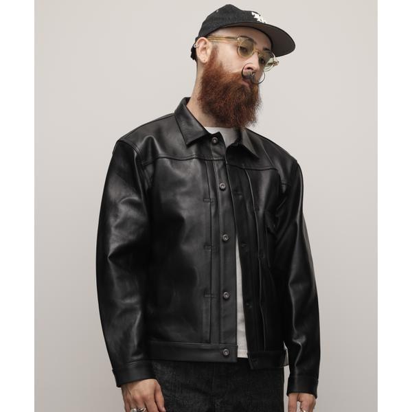 SHEEP LEATHER 1st TRACKER JACKET／シープレザー トラッカー