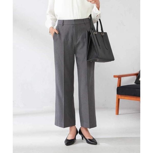 アー・ヴェ・ヴェ（a．v．v）/【洗える/イージーケア/吸水速乾/ストレッチ】梳毛調ストレートパンツ a.v.v（アー・ヴェ・ヴェ） 【洗える/イージーケア/吸水速乾