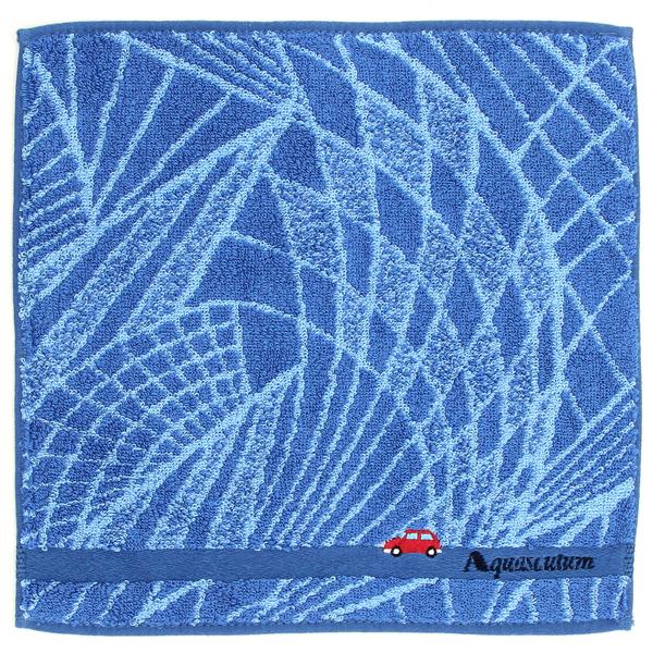 アクアスキュータム メンズ タオルハンカチ 赤い車刺繍 【Aquascutum