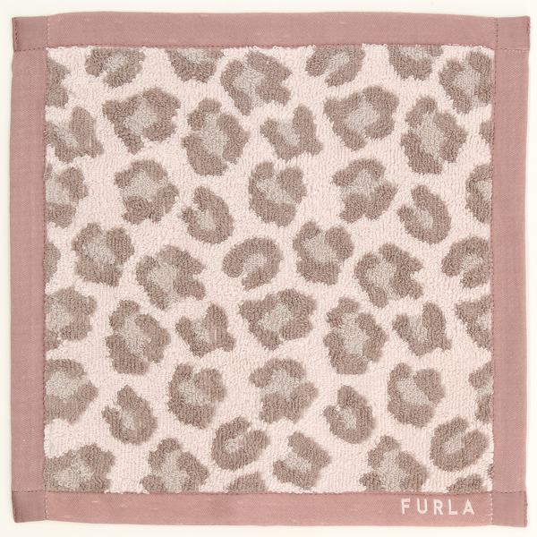 FURLA（フルラ） 大判 タオルハンカチ（27cm）レオパード 【FURLA