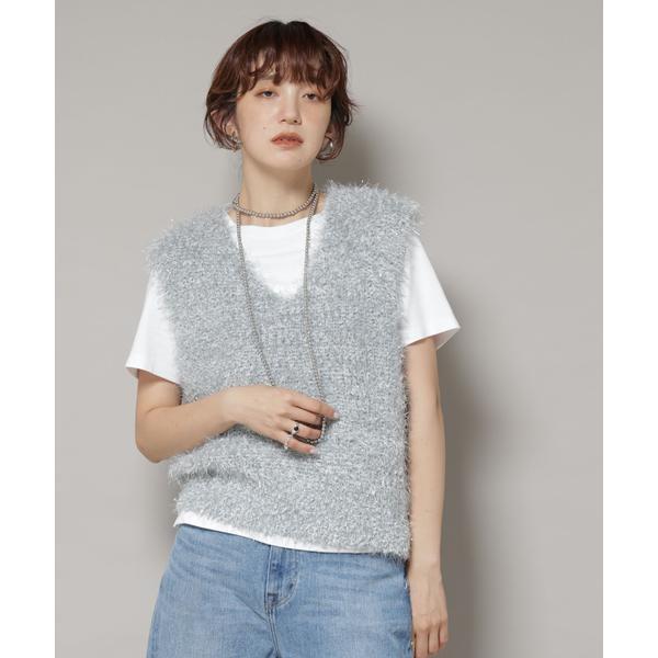 新品タグ付✨オブリオ　シャギーヤーン ラメ ニットベストM 定価28600円 シャギーラメベスト : マルイ(丸井)Yahoo!店 - 通販 - Yahoo!ショッピング