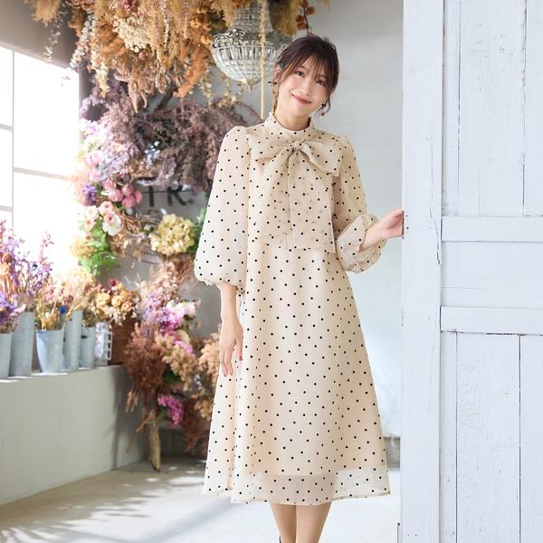 Rose Tiara（ローズティアラ） オーガンジーフロッキードットリボン