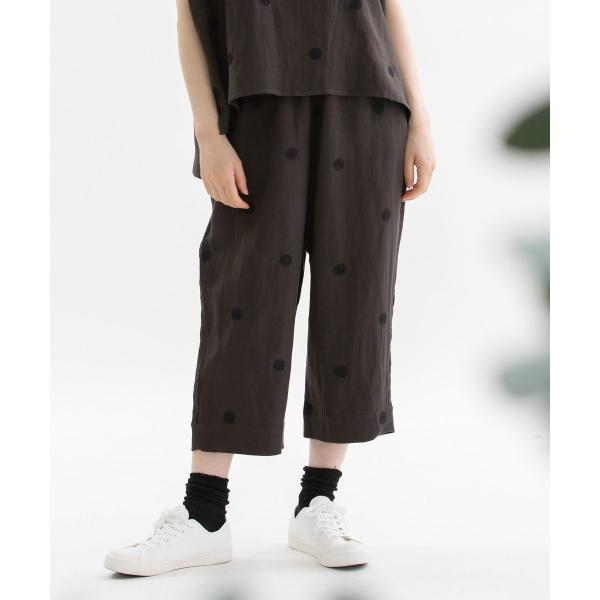 nop de nod（ノップドゥノッド） Pommeリネンレーヨンpolka刺繍パンツ