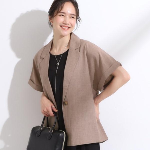 S-LL】さらりと着たい大人のための 麻調半袖ジャケット : マルイ(丸井
