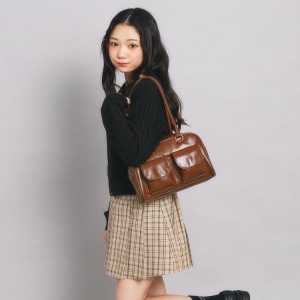 型番：32014009ブランド：ピンクラテ商品名：アウトポケット ロングハンドルバッグカラー：ホワイト（００１）/ブラック（０１９）/ブラウン（０４３）