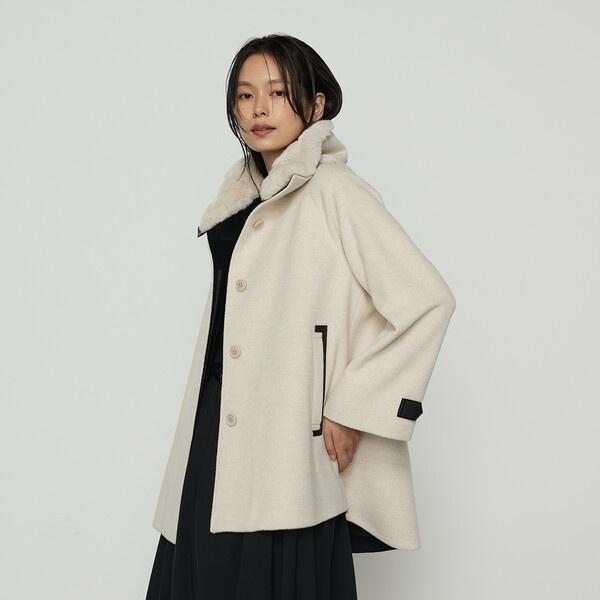 りんK.T KIYOKO TAKASE アンゴラウール ショートコート K.T KIYOKO TAKASE（K.T キヨコ タカセ） アンゴラウール ・Aライン