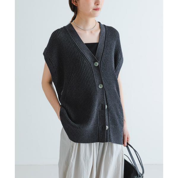 アーバンリサーチ（URBAN RESEARCH）/ペーパーヤーンチュニックニットベスト URBAN RESEARCH（アーバンリサーチ） ペーパーヤーンチュニックニット