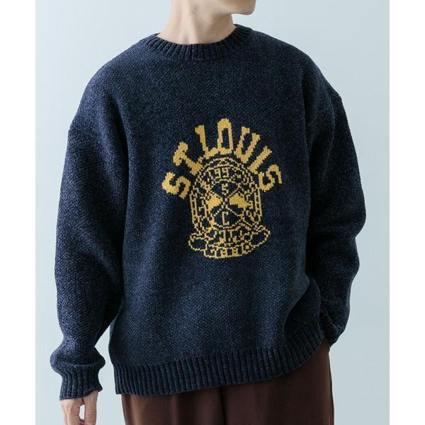 カレッジロゴ モール クルーネック ニット : マルイ(丸井)Yahoo!店