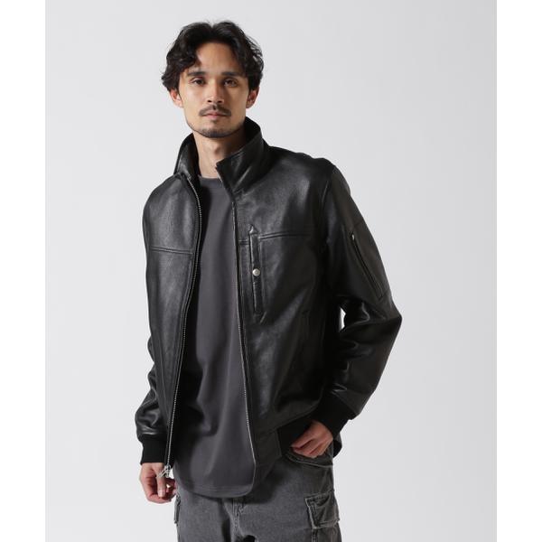 アヴィレックス（AVIREX）/STAND LEATHER MA−1 MOD JACKET ／ スタンド レザー MA−1 AVIREX（アヴィレックス） STAND LEATHER MA-1 MOD JACKET ／ スタンド