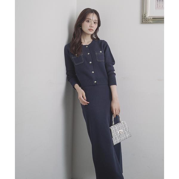 【新品】プロポーションボディドレッシング　ステッチニットSETUP 25AW PROPORTION BODY DRESSING（プロポーションボディドレッシング