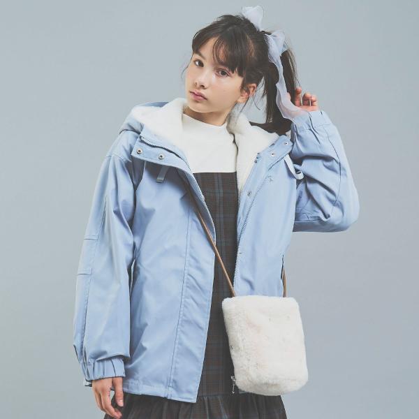 新品傷有pom ponette junior 【はっ水】3WAYマウンテンパーカ pom ponette junior（ポンポネット ジュニア） 【はっ水】3WAY