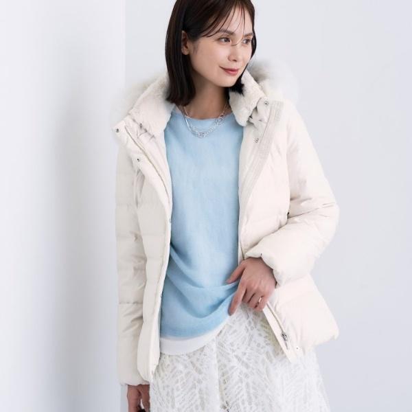 美品　INDIVI ショート丈ダウンジャケット、トレンチコ3点セット INDIVI（インディヴィ） 【名品／撥水／抗菌防臭】ショート丈