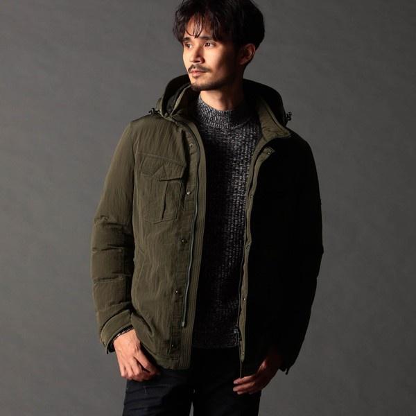 ニコルクラブフォーメン（NICOLE CLUB FOR MEN）/ブライトワッシャーリップ ダウンブルゾン NICOLE CLUB FOR MEN（ニコルクラブフォーメン） ブライトワッシャー