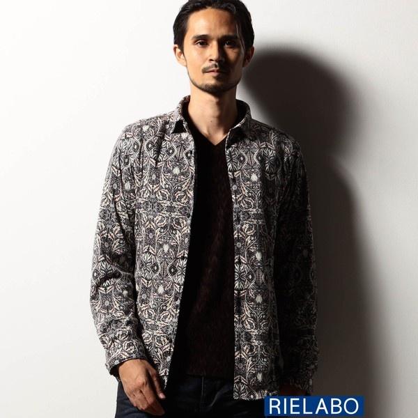 ニコルクラブフォーメン（NICOLE CLUB FOR MEN）/【RIELABO】オリエンタルプリントシャツ(日本製) NICOLE CLUB FOR MEN（ニコルクラブフォーメン） 【RIELABO