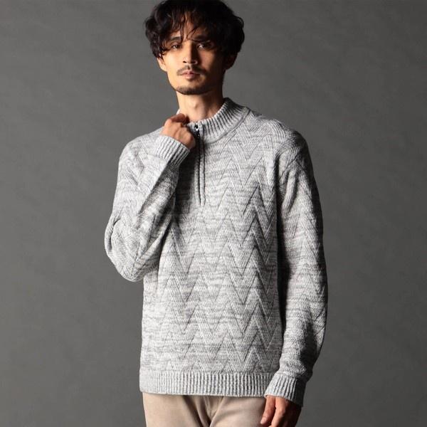 ニコルクラブフォーメン（NICOLE CLUB FOR MEN）/ハーフジッププルオーバーニット NICOLE CLUB FOR MEN（ニコルクラブフォーメン） ハーフジッププル