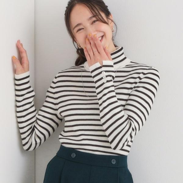 絶妙なゆるピタ洗濯機可】ちくちくしにくい リブタートルネック