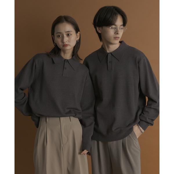 一部WEB限定カラー』『洗濯可/毛玉防止』ストレッチニットポロシャツ