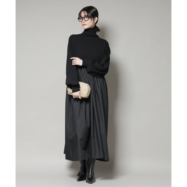 異素材コンビドッキングタートルワンピース : マルイ(丸井)Yahoo!店