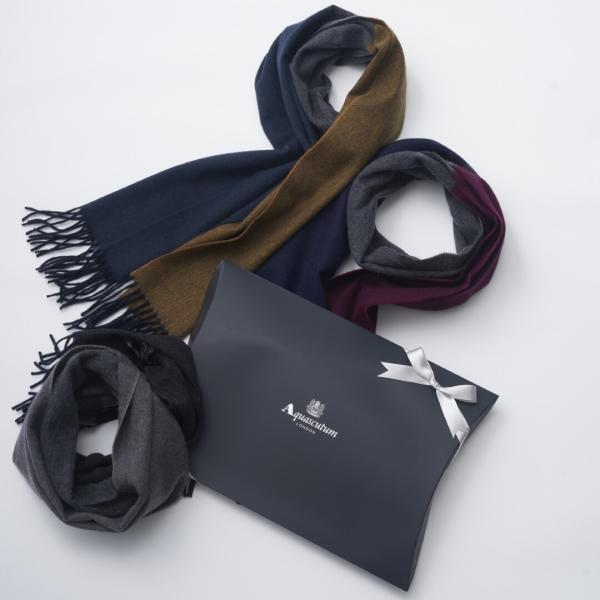 マフラー】アクアスキュータム｜カシミヤ 3カラーソリッド : マルイ