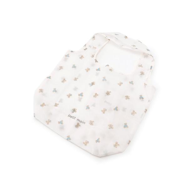 型番：9553409ブランド：プティマイン商品名：ポケッタブルエコバッグカラー：薄ベージュ/ECRU(キナリ)/ライト　ピンク/紺