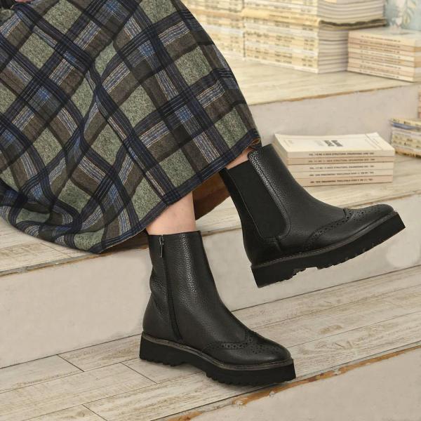 アルファ キュービック（ALPHA CUBIC）/【25秋冬新作】【本革】メダリオン サイドゴアブーツ ALPHA CUBIC（アルファ キュービック） 【25秋冬新作】【本革