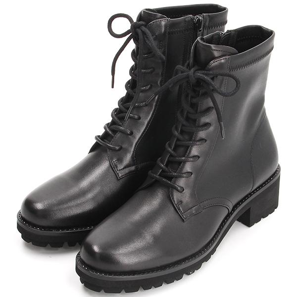 コンポジション9（composition9）/【大きいサイズ】レースアップストレッチショートブーツ Composition9（コンポジションナイン） 【大きいサイズ】レースアップ