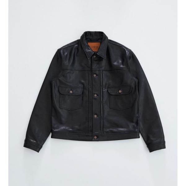 美品　URBAN RESEARCH ブラック シープスキン　レザージャケット　S EDWIN（エドウィン） シープスキン レザージャケット : マルイ(丸井