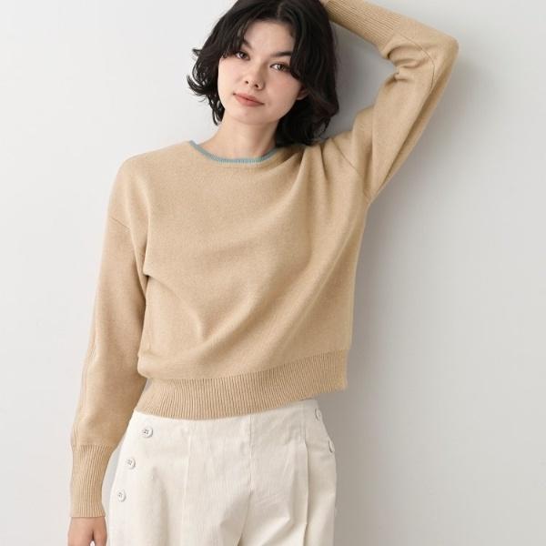 Dessin（デッサン） 【洗える】カシミヤブレンドスウェットライク