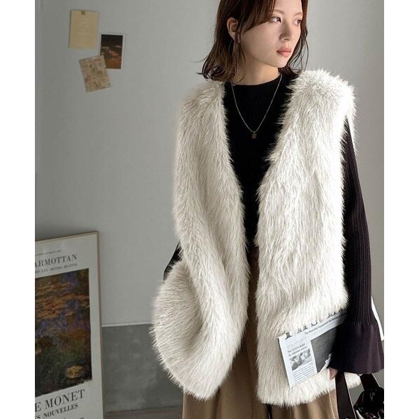 2025AW新作】高級感をレイヤード。ふわふわミックスシャギーファー