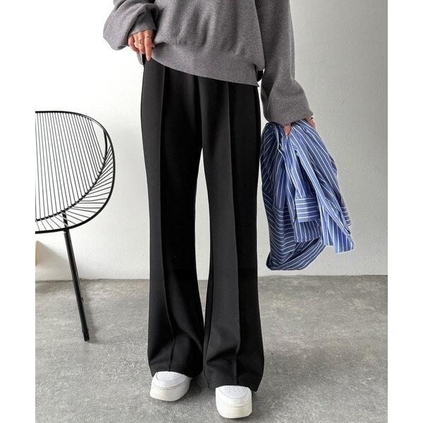 2025AW新作】大人脚長シルエット♪ダンボール素材ピンタックフレア