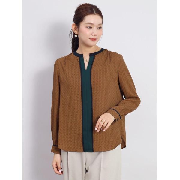 FENNEL（フェンネル） ジオメトリックキーネックブラウス : マルイ