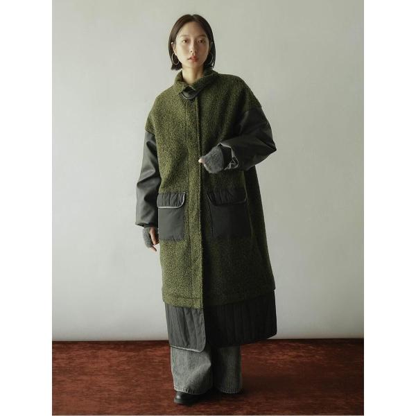 【新品 未使用】RADIATE ラディエイト　バイカラーロングコート RADIATE（ラディエイト） 異素材ミックスロングコート : マルイ(丸井