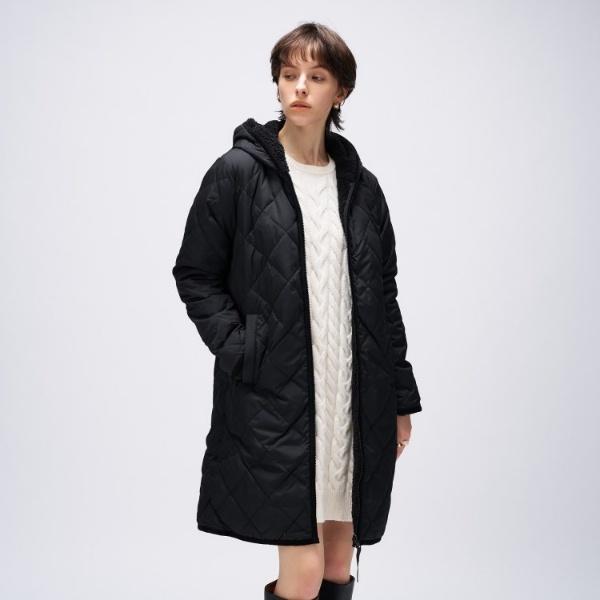 TAION】シティ リバーシブル パイピングフード ダウン×ボア コート