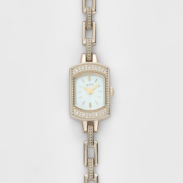 型番：10254120810ブランド：アガット商品名：スクエアフェイスジュエリーウォッチカラー：イエロー