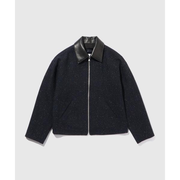 ADAM ET ROPE'（アダムエロペ） ネップツイード ライダースジャケット