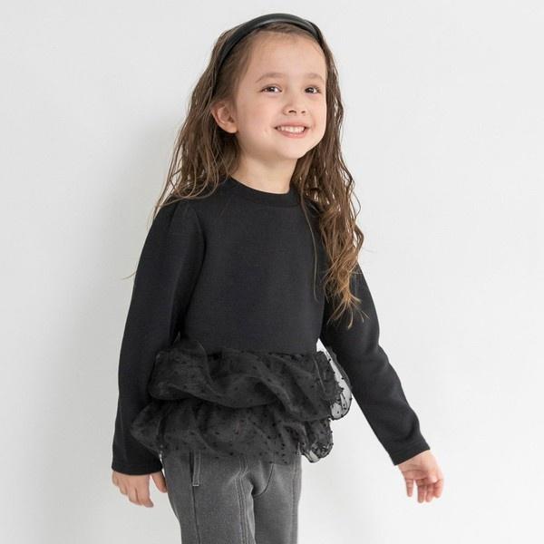 型番：12-5415-125ブランド：ブランシェス商品名：【あったか】裾ドットティアード裏起毛チュニックカラー：ピンク/ブラック