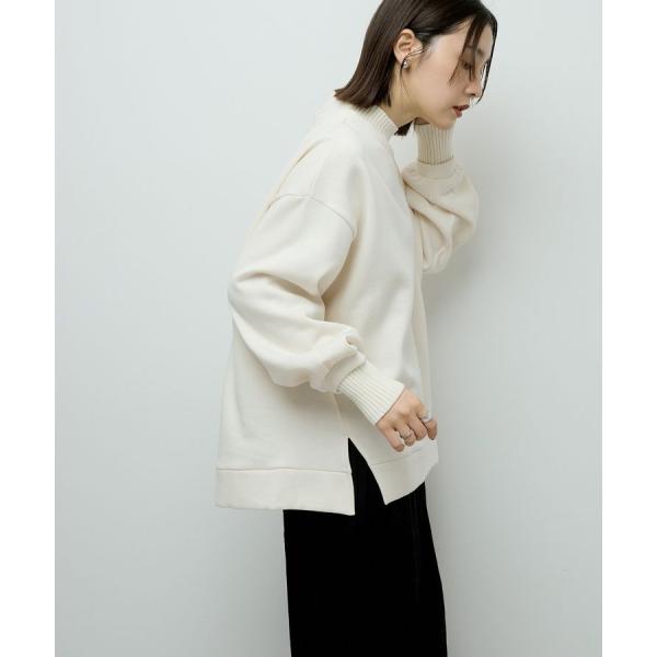 型番：06001017100ブランド：グリーンパークス商品名：リブドッキング裏起毛プルオーバーカラー：チャコールグレー/レッド/パープル/エクリュ