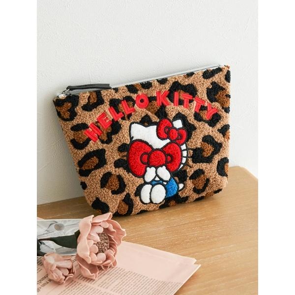 LUDIC PARK（ルディックパーク） ハローキティヒョウ柄リボンポーチ