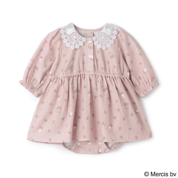 型番：9654516ブランド：プティマイン商品名：【dick bruna】総柄ロンパースカラー：黄/ピンク/ブルー　グレー