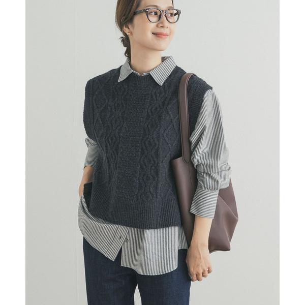 kagure かぐれ　ワイドニットベスト　ウール アーバンリサーチ　ドアーズ かぐれ - 新品タグ付◉ GRAY かぐれ ペルーニットベスト DOORS