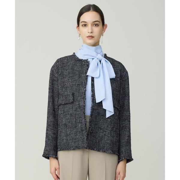 ICB（アイシービー） ライトブッチャーツイード ノーカラージャケット