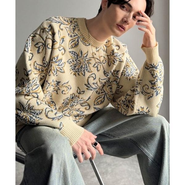 classical origin】視線を奪う、ジャガード花柄ニット : マルイ(丸井