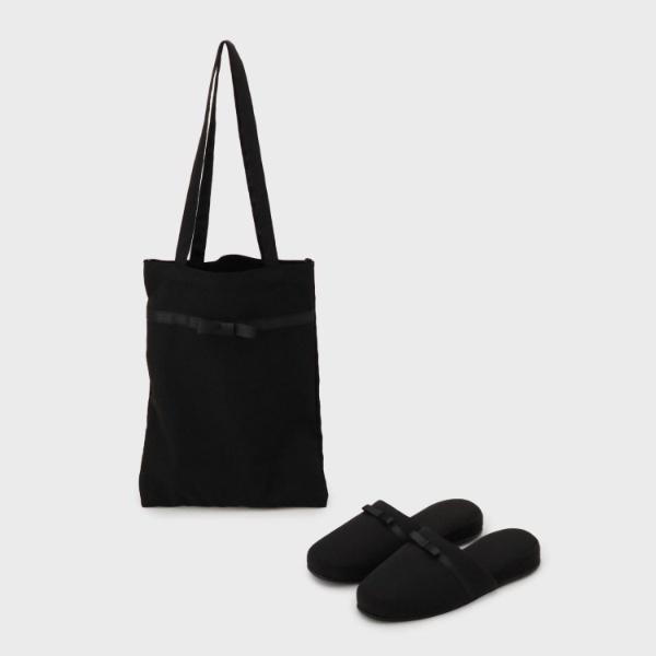 型番：C7121005ブランド：オペークドットクリップ商品名：【セレモニー】2層トート付きスリッパカラー：ブラック（０１９）