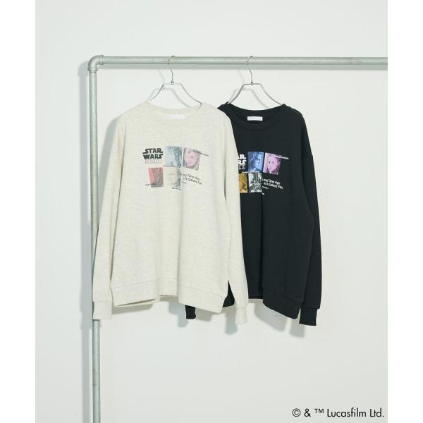 型番：06001279300ブランド：グリーンパークス商品名：STAR WARS／プリントスウェットカラー：杢ホワイト/ブラック
