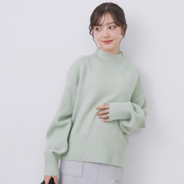 index（インデックス） 選べる2丈 ハイネックカラーミックスラメニット