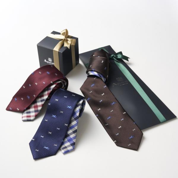 【NEW】アクアスキュータム（AQUASCUTUM）/【ネクタイ】アクアスキュータム｜クレリックタイ ソリッド/ジョッキー 干支馬モチーフ ネクタイ】アクアスキュータム｜ クレリックタイ 馬/クラブチェック
