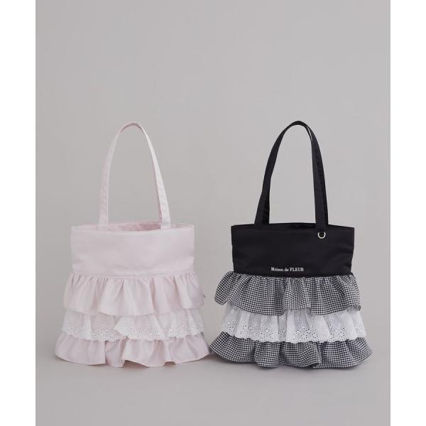 Maison de FLEUR（メゾンドフルール） サテンフロントフリルスクエア